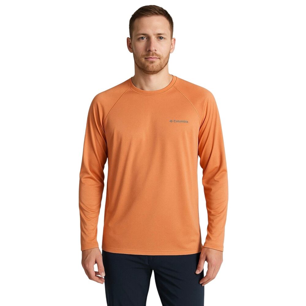 Columbia Men's‎ Terminal Tackle Long Sleeve Fishing Shirt Orange S